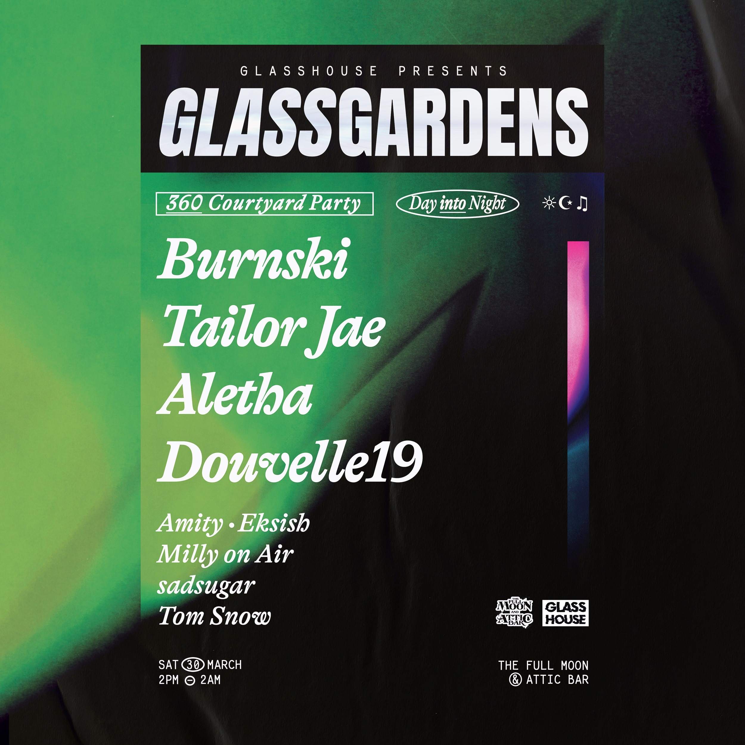 GLASSGARDENS - 360⁰ Courtyard Party w/ Burnski, Tailor Jae, Aletha & Douvelle19 - Página frontal