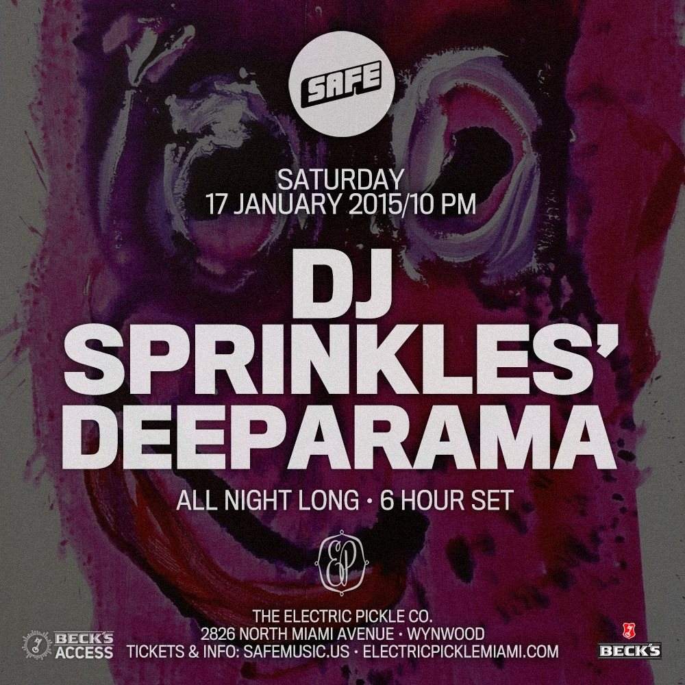 Safe: DJ Sprinkles' Deeparama - All Night Long - フライヤー表