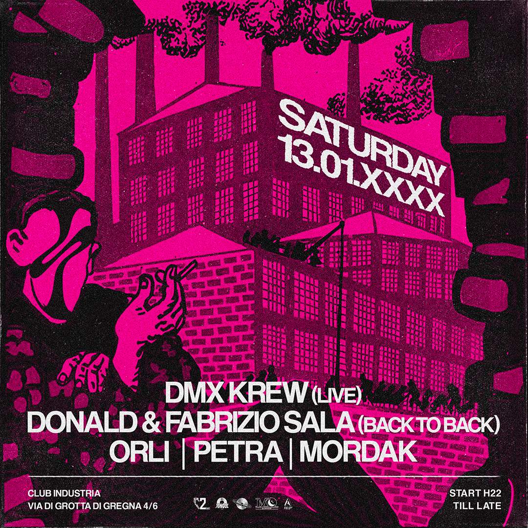 [CANCELLED] Club Industria: DMX Krew (live), Donald & Fabrizio Sala (back to back), Orli, Petra - Página frontal