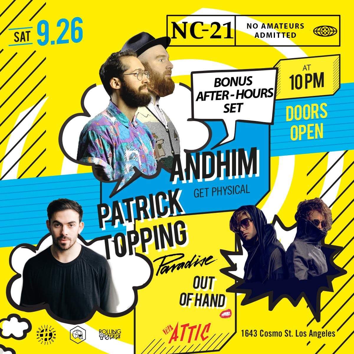 Nofilter presents NC-21 Feat. Patrick Topping, Andhim & Out of Hand - Página frontal