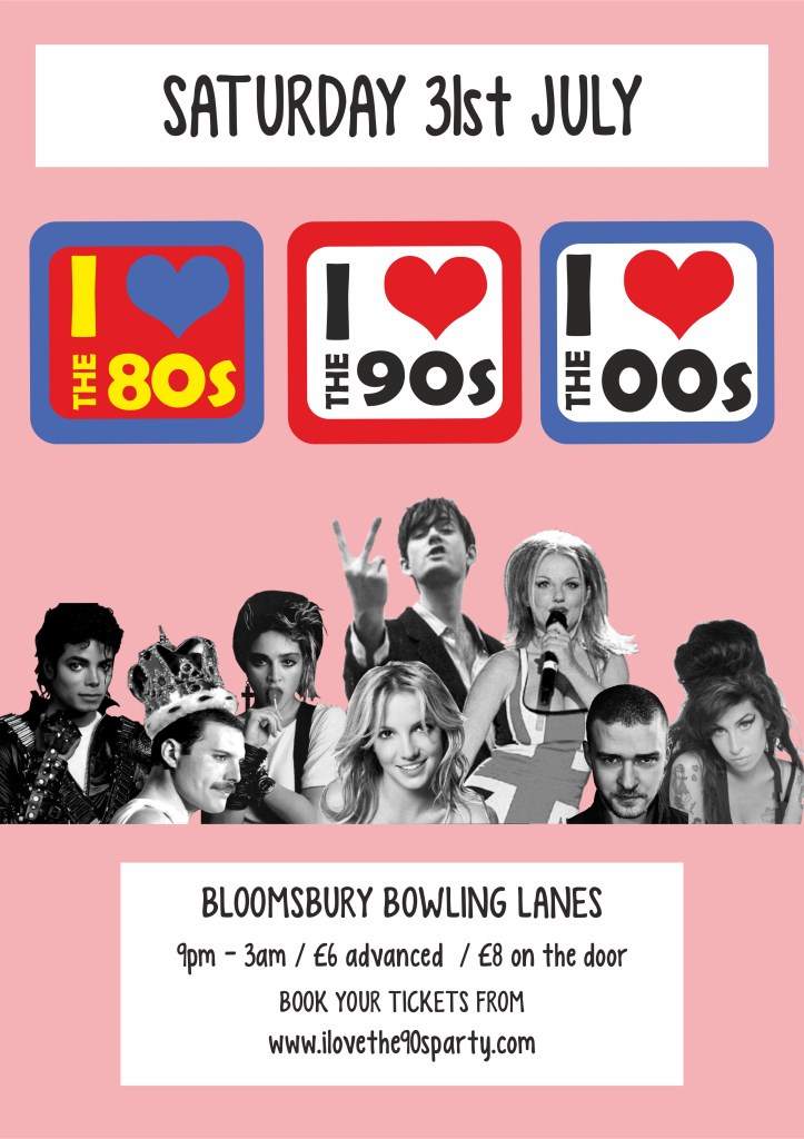 I Love the 80s/90s/00s bei Bloomsbury Bowling Lanes, London