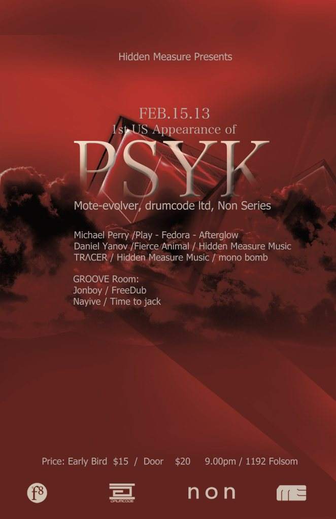 Hidden Measure Pres. 1ST US Appearance Of Psyk - フライヤー表