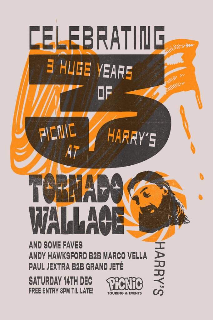 3 Huge Years of Picnic at Harry's with Tornado Wallace - Página frontal