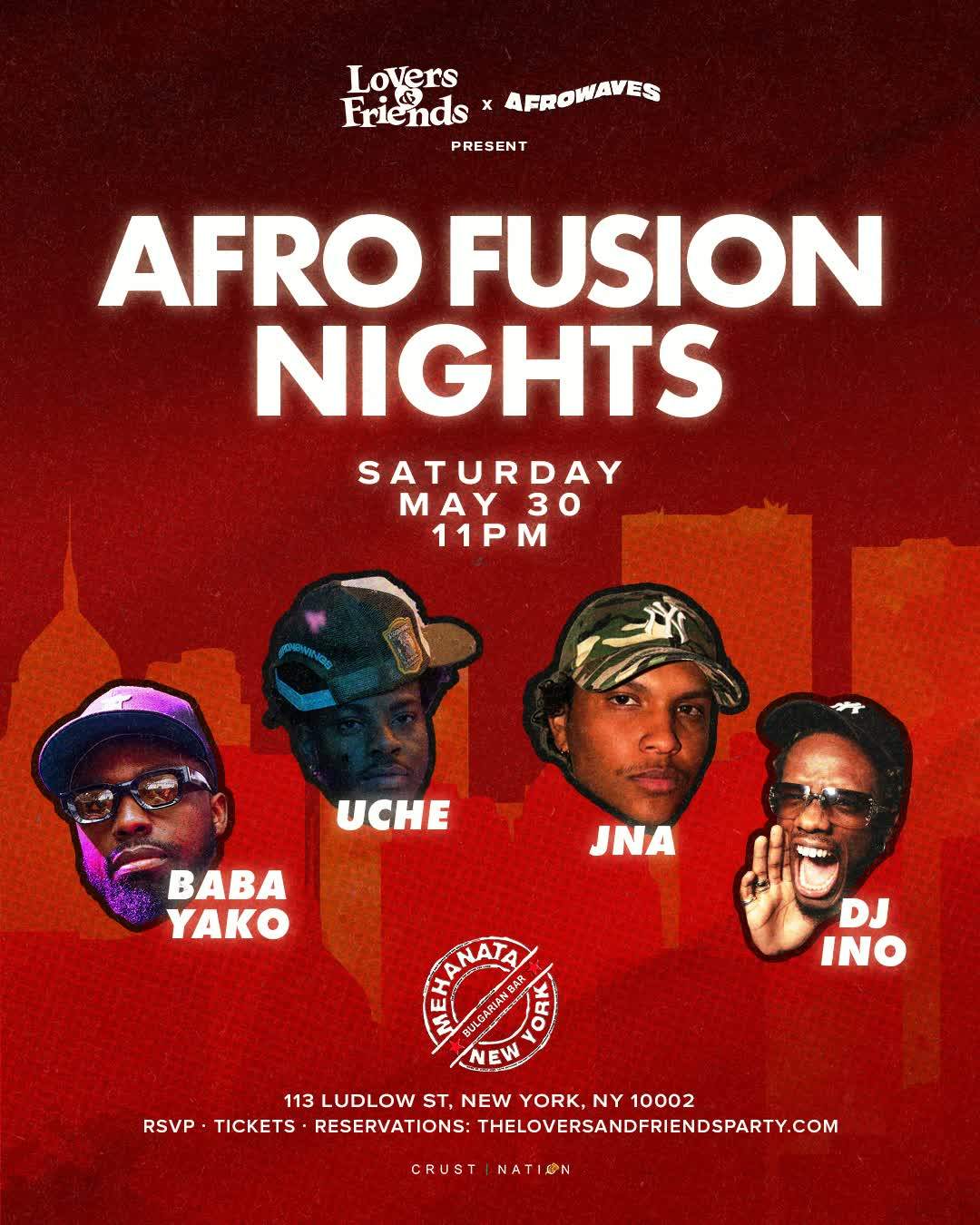 AFROBEATS FUSION: AfroWaves Party at the Legendary Mehanata NYC at ...