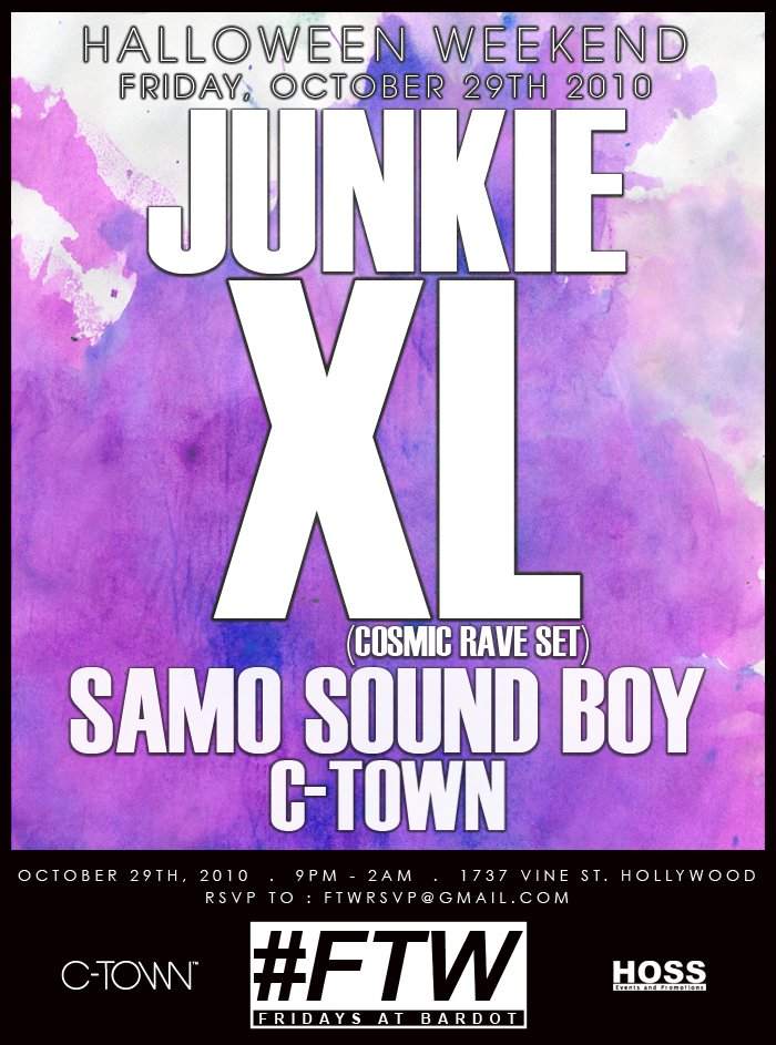 Junkie Xl, Samo Sound Boy and C-Town At Bardot - Página frontal