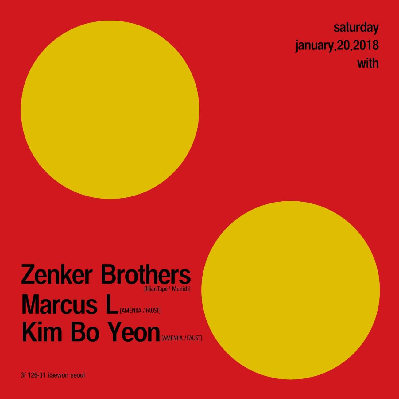 Zenker Brothers - フライヤー表