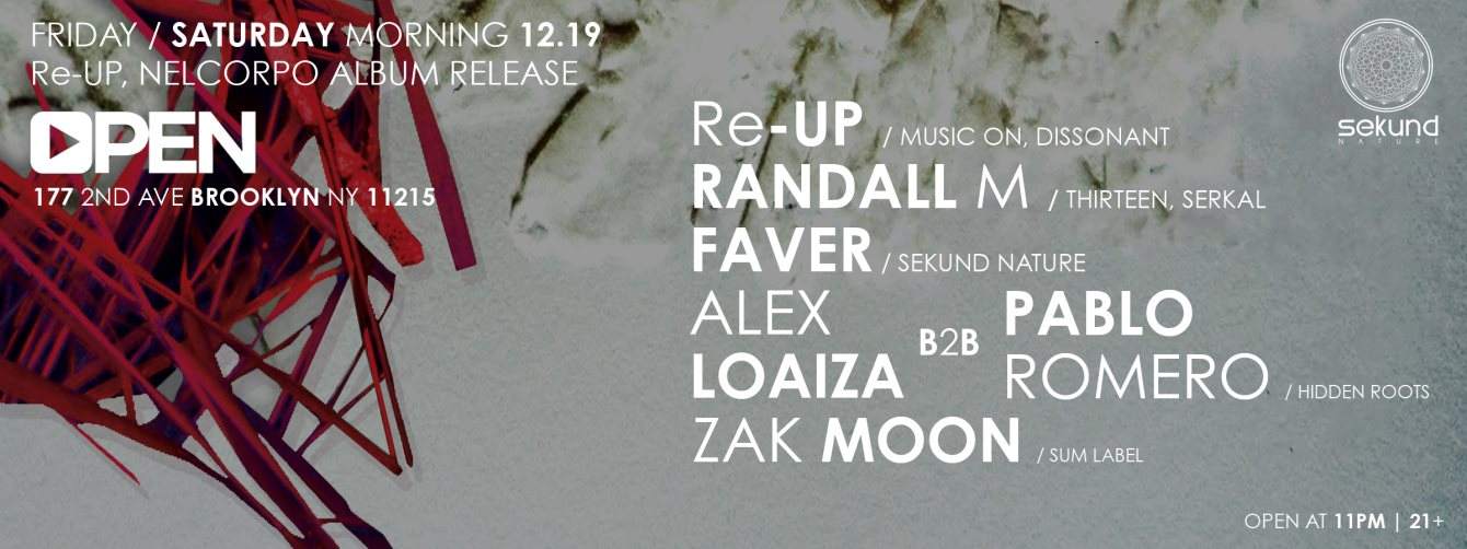 Re-UP (Music On) Nelcorpo Album Release + Randall M - Página frontal