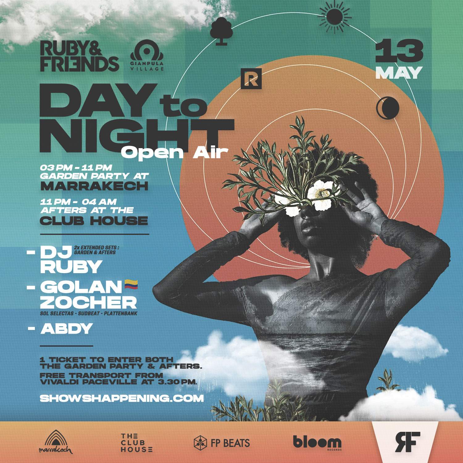 Ruby&friends Day To Night - Open Air Garden Party at Marrakech + Afters at Club House - Página frontal