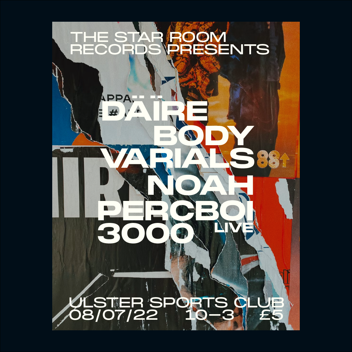The Star Room: PercBoi 3000, Noah, Body Varials & Däïre - Flyer front