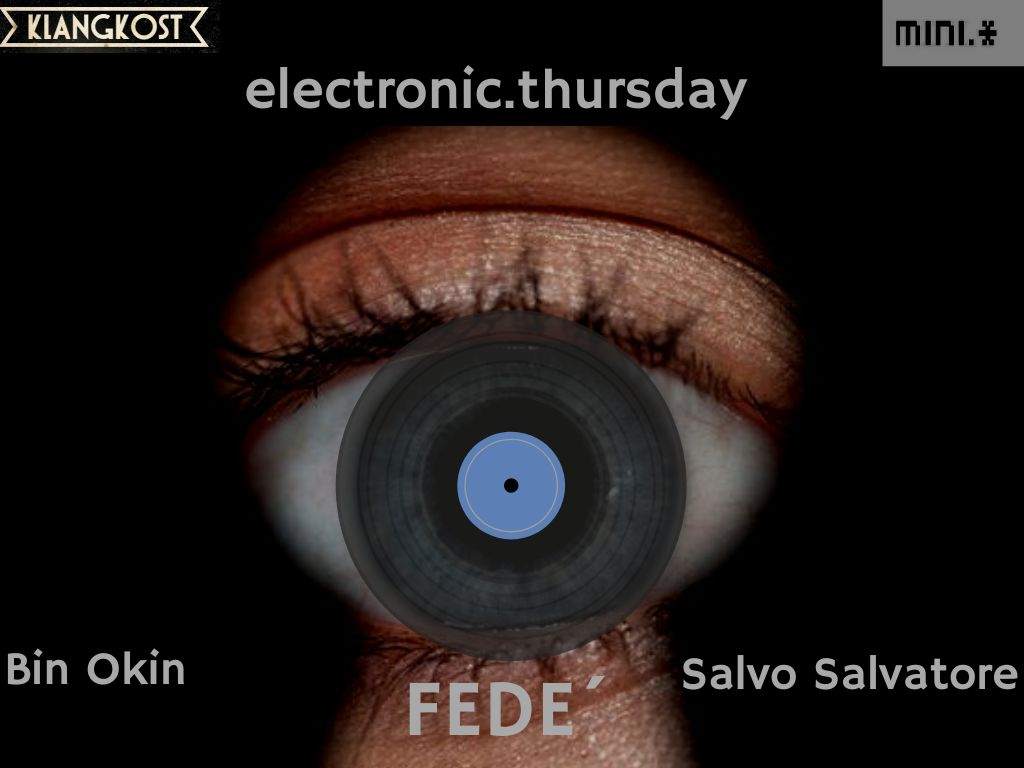 electronic.thursday mit Bin Okin & Freunde - Página frontal