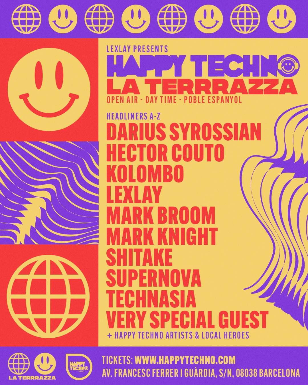 HappyTechno Open Air / Daytime with Very Special Guest, Lexlay - フライヤー裏