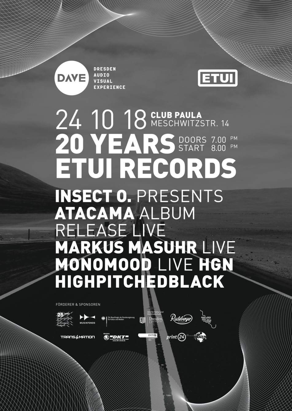 DAVE Festival 2018 - 20 Years Etui Records - フライヤー表