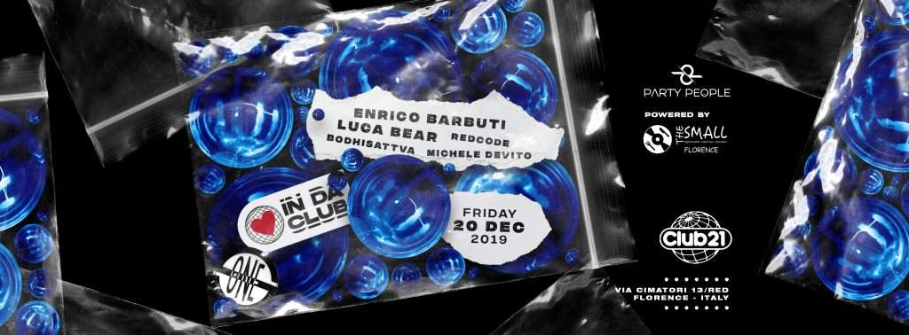 In-Da Club presents One with Enrico Barbuti, Luca Bear - Página frontal