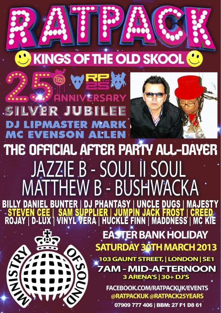 The BIG Ratpack 25th B day After Party at Ministry Of Sound London