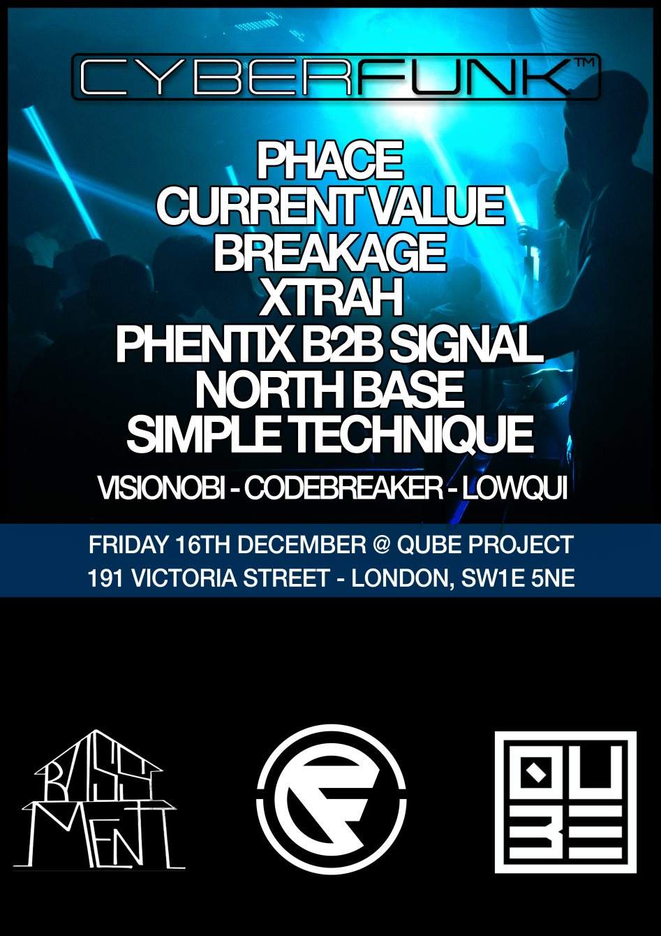 Cyberfunk Christmas Party - Phace, Current Value, Breakage, Xtrah, Phentix, Signal & More - Página frontal