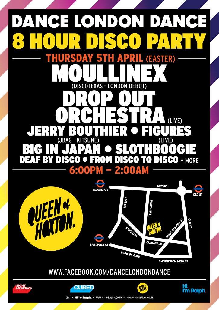 Dance London Dance with Moullinex, Drop Out Orchestra - Live, Jerry Bouthier (Kitsune) - Página trasera