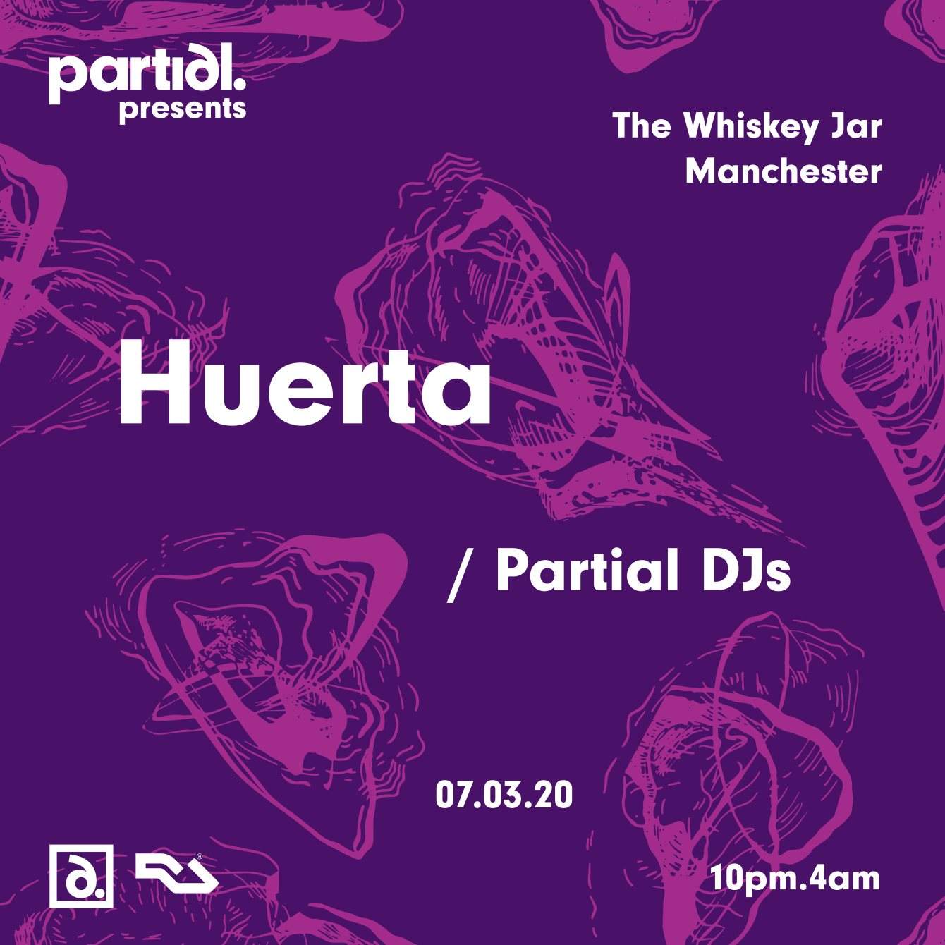 Partial presents: Huerta - フライヤー表