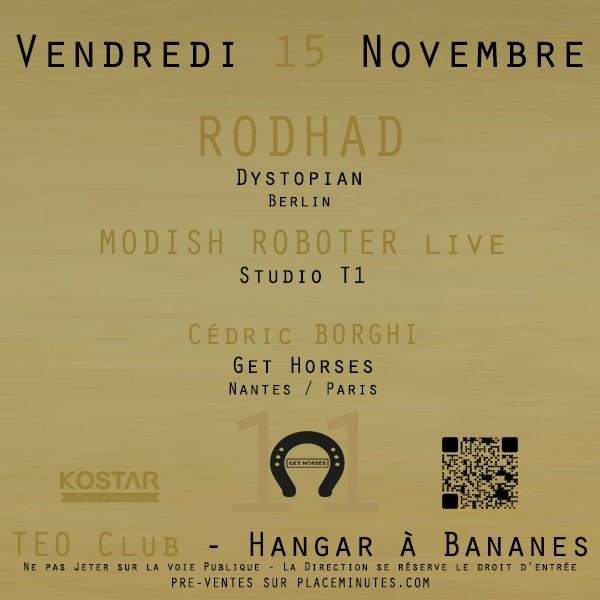 Get Horses 11 - Rødhåd / Modish Live/ Cédric Borghi - フライヤー裏