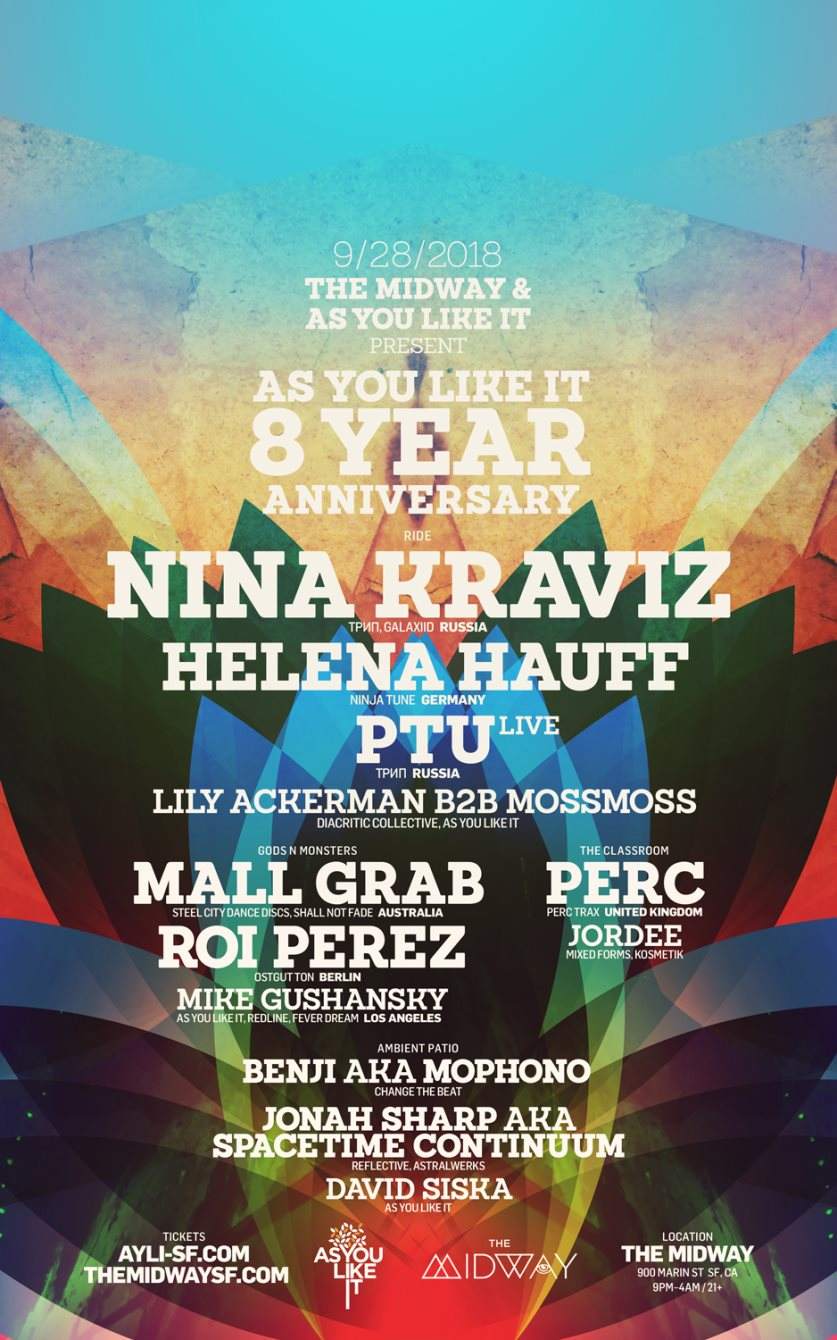 The Midway & As You Like It present AYLI 8 Year Anniversary - Página frontal