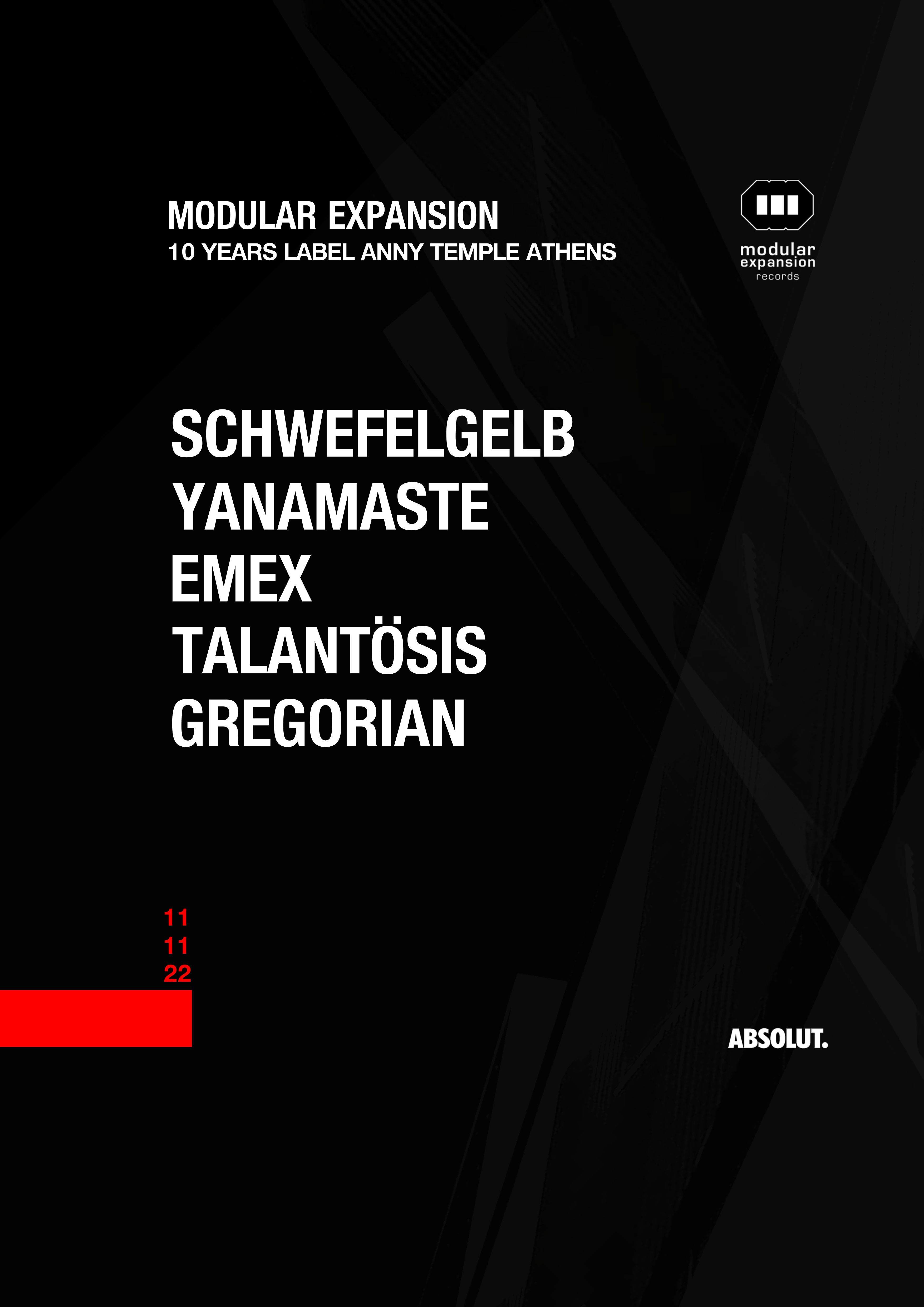 Modular Expansion with Schwefelgelb, Yanamaste & Emex - フライヤー裏
