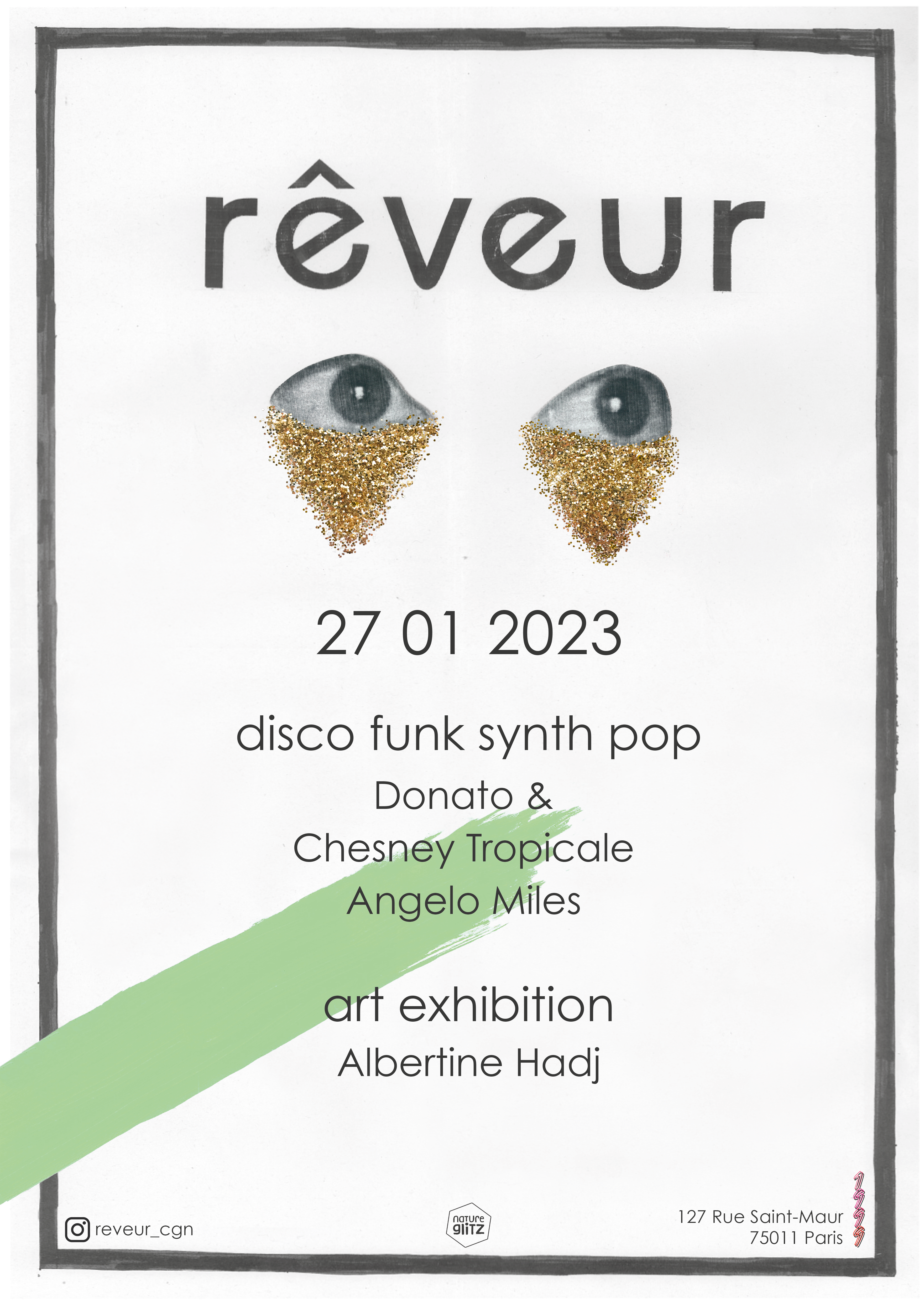 Rêveur: Disco Funk Synth Pop - フライヤー表