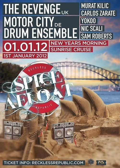 Spice Afloat Sunrise Cruise with The Revenge and Motor City Drum Ensemble - フライヤー裏