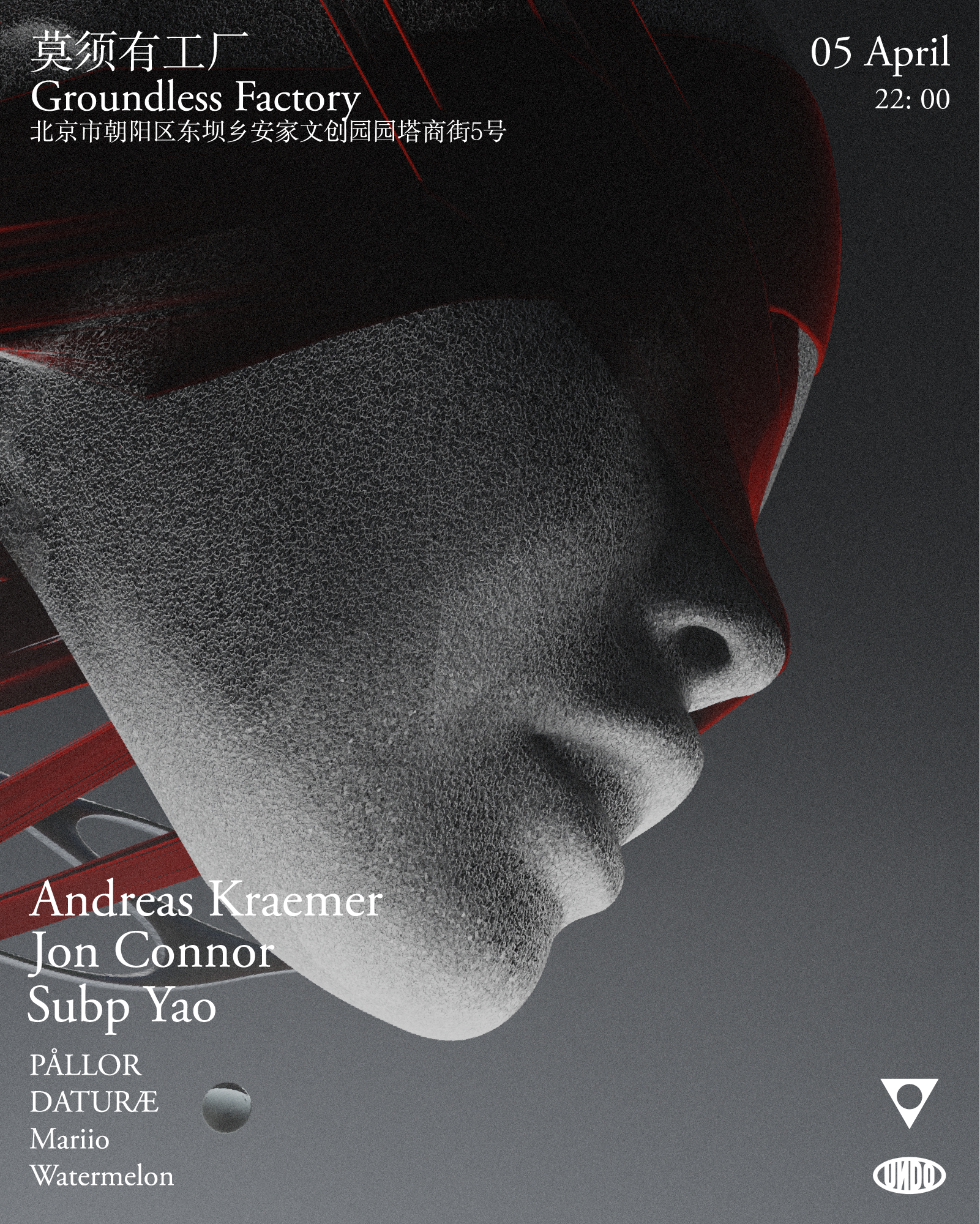 Groundless Factory Pres: Subp Yao + Andreas Kraemer + Jon Connor - フライヤー表