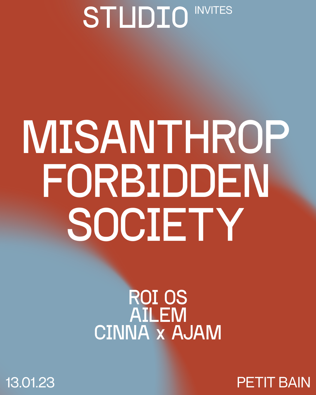 STUDIO INVITES Misanthrop, FORBIDDEN SOCIETY, & MORE - Página frontal