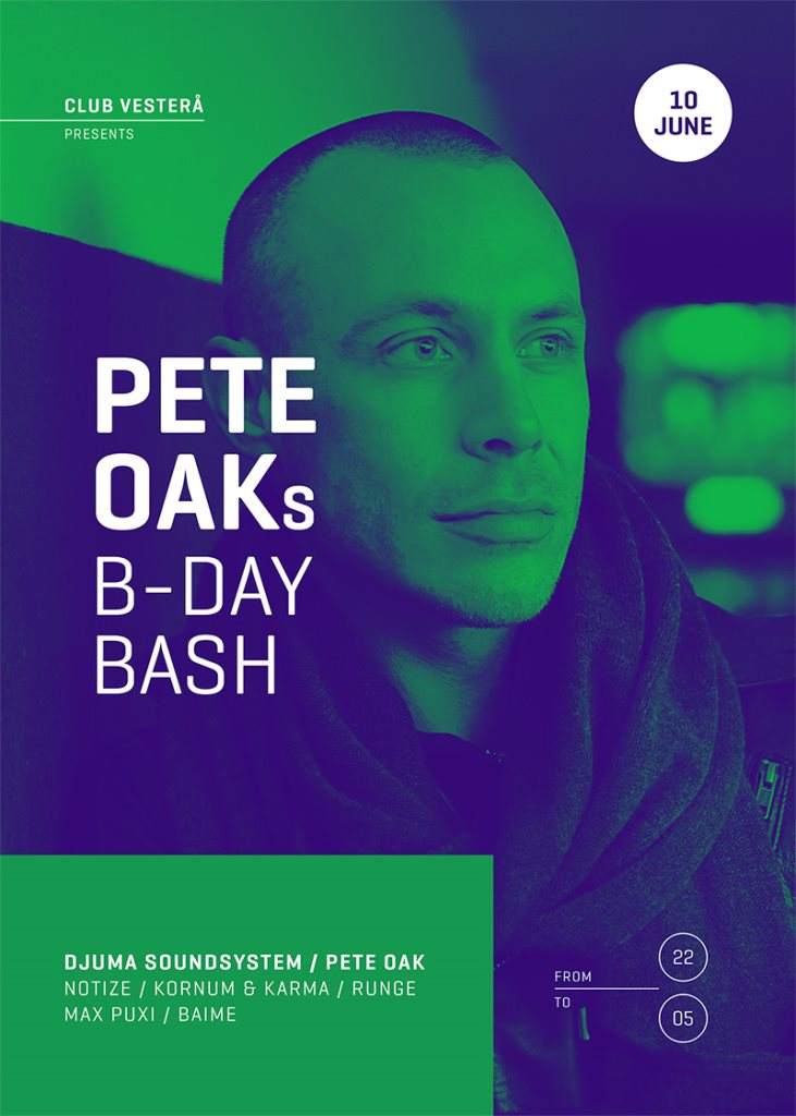 Pete Oak's B-Day Bash - Página frontal