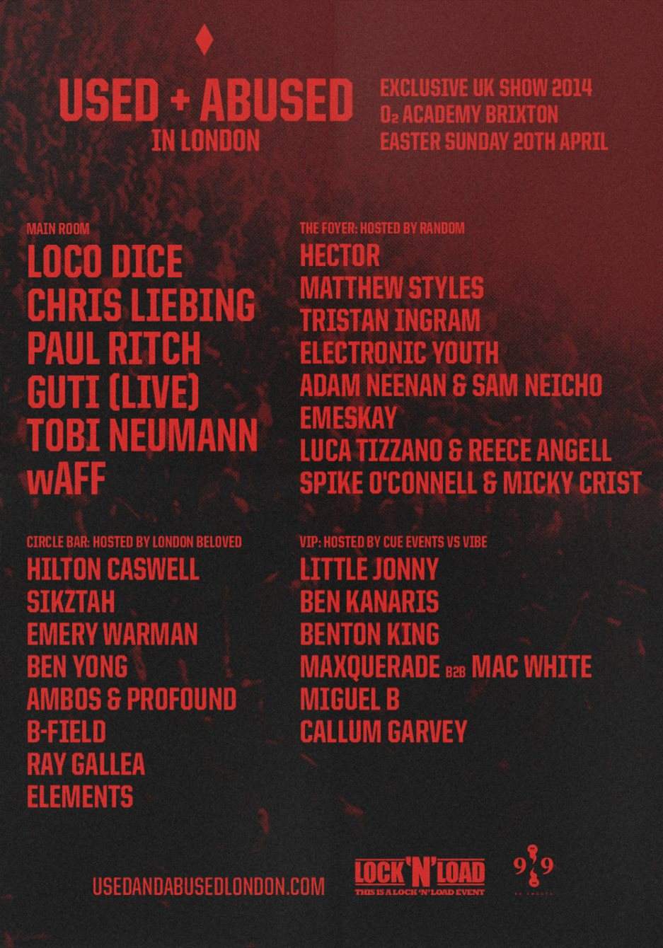 Used + Abused with Loco Dice & Special Guests - Página trasera