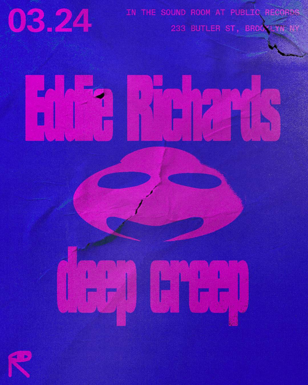Eddie Richards + deep creep - フライヤー表