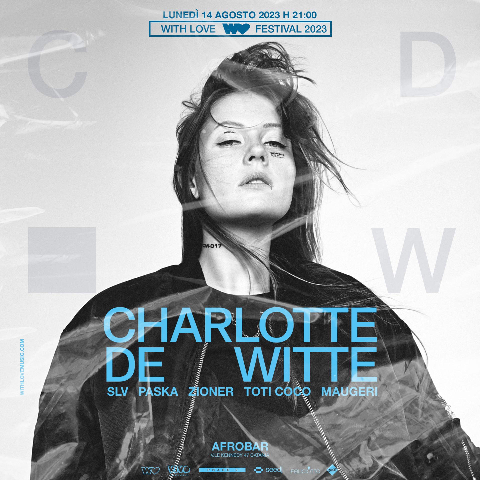 WITH LOVE Festival 2023 con Charlotte de Witte - フライヤー表
