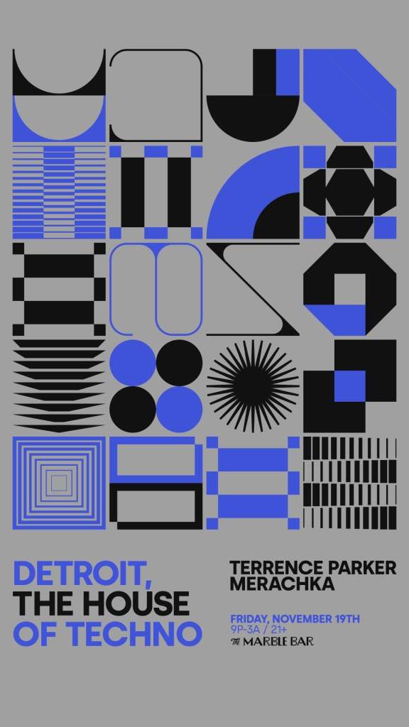 Detroit, the House of Techno X X I X / Terrence Parker & Merachka - フライヤー表