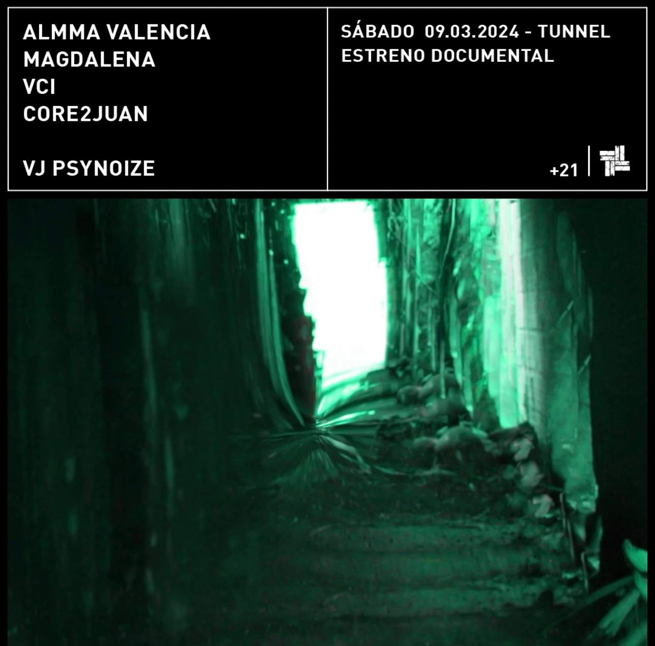 Tunnel Pres. Estreno Documental > Almma Valencia, Magdalena, Core2Juan,VCI - Página frontal
