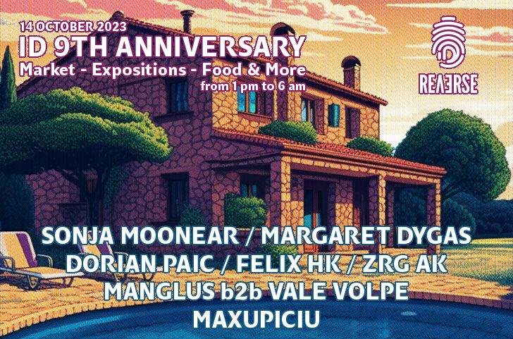 ID 9th Anniversary with Sonja Moonear, Margaret Dygas, Dorian Paic, zrg AK + more by ID & Reverse - Página trasera