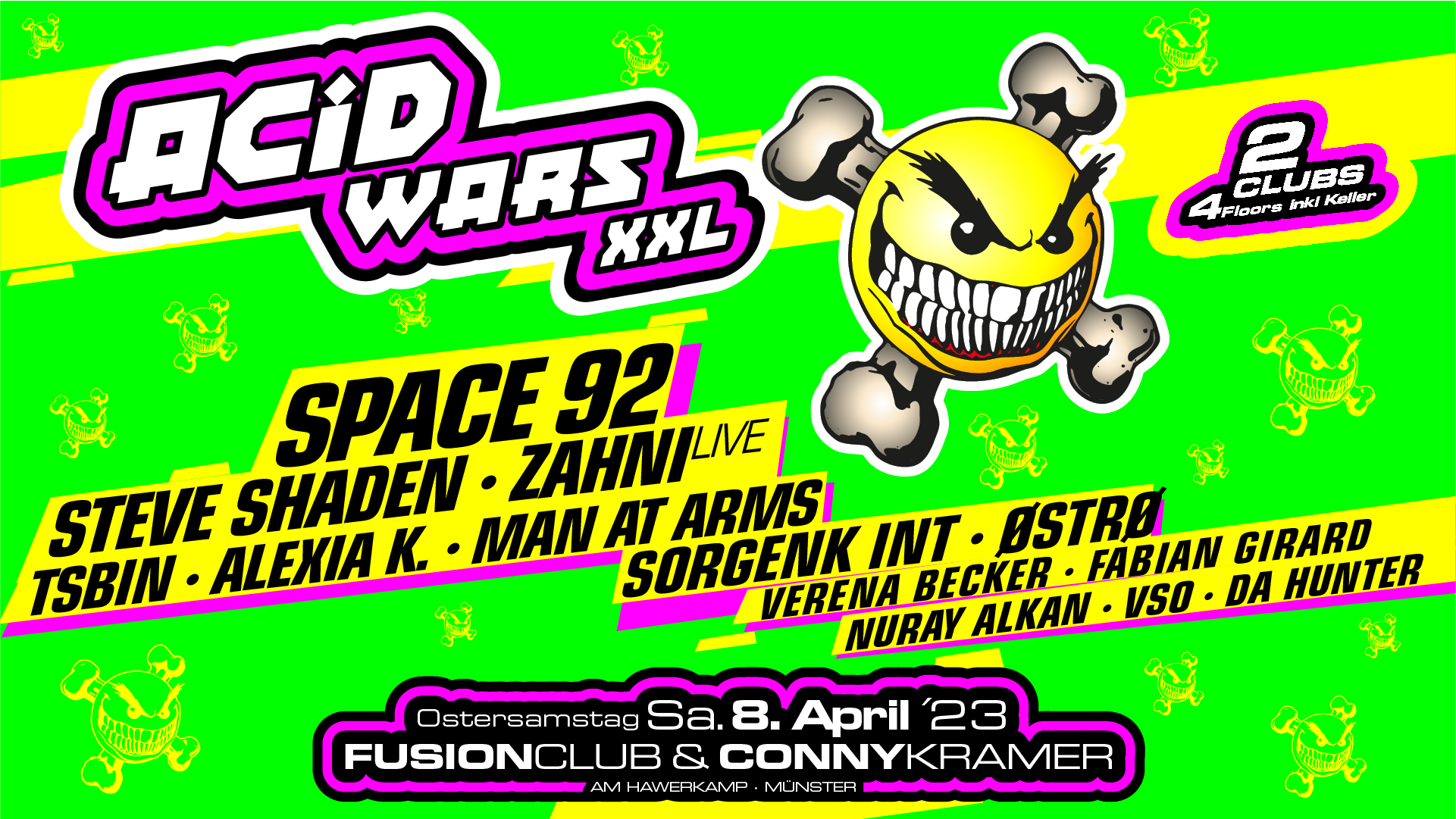 Acid Wars XXL - 2 Club - 4 Floors - 13 Acts - Página frontal
