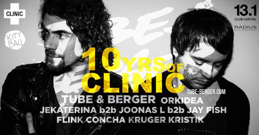 10 Years of Clinic with Tube & Berger - フライヤー表