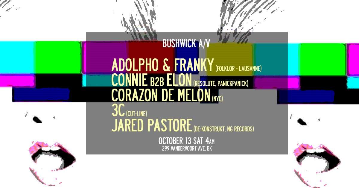 Bushwick A/V x Blind Colors: Adolpho & Franky/ Elon/ Connie/ 3C - Página frontal