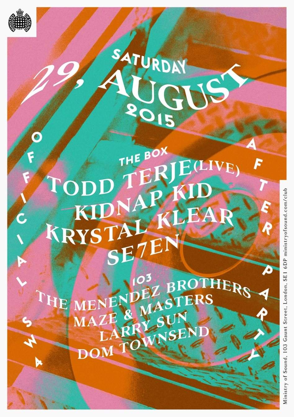 SW4 After-Party: Todd Terje (Live) + Kidnap Kid + Krystal Klear + The Menendez Brothers - Página frontal