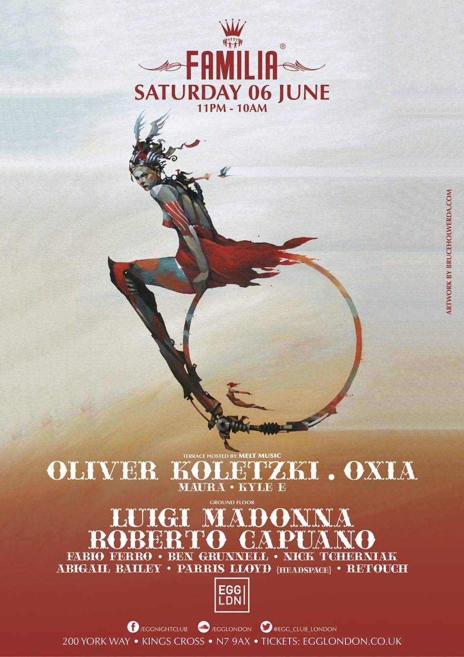Familia: Oliver Koletzki, Oxia, Luigi Madonna, Roberto Capuano - フライヤー表