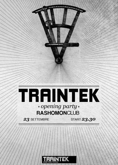Traintek Opening Party and Frankyeffe B-Day - フライヤー表
