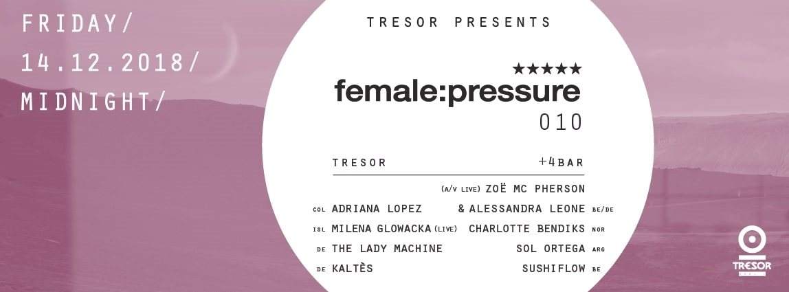 Tresor Pres. 20 YRS Female:Pressure - Página frontal
