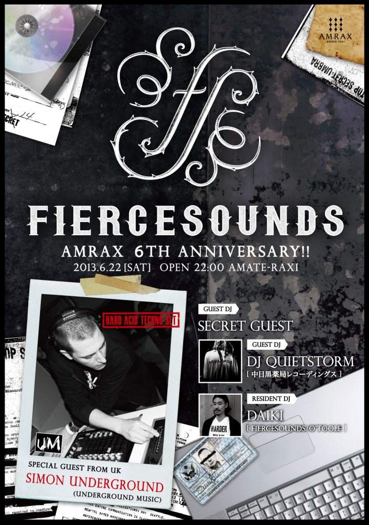 Fiercesounds　amate-Raxi 6th Anniversary Day2 - フライヤー表