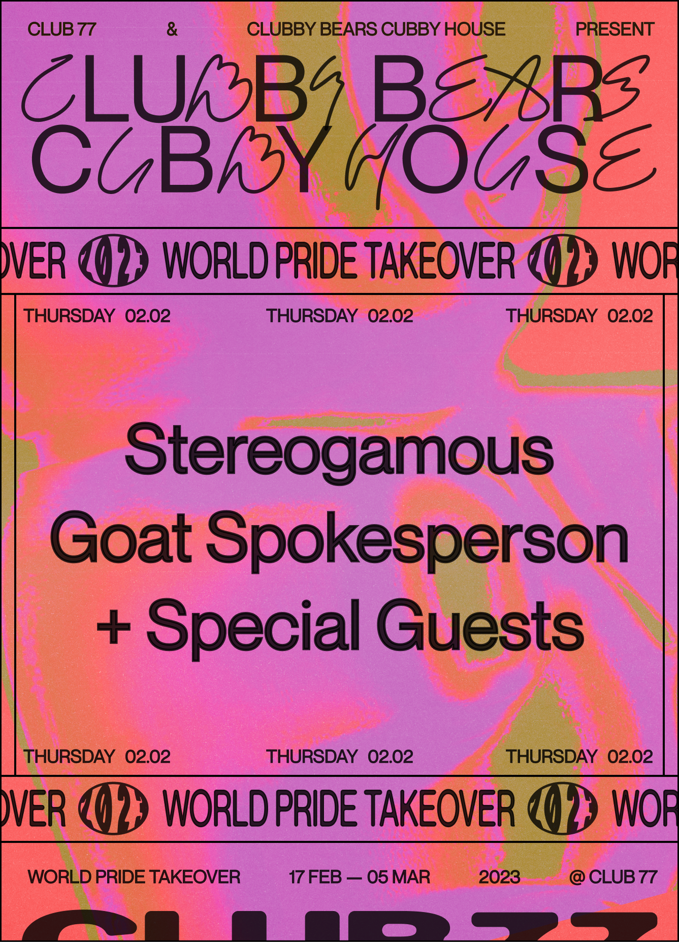 Sydney Worldpride 2023: Stereogamous, Got Spokesperson + Special Guests - フライヤー表