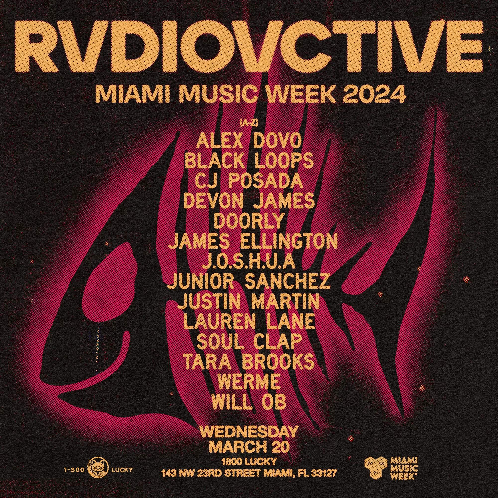RVDIOVCTIVE Miami Music Week 2024 - フライヤー表