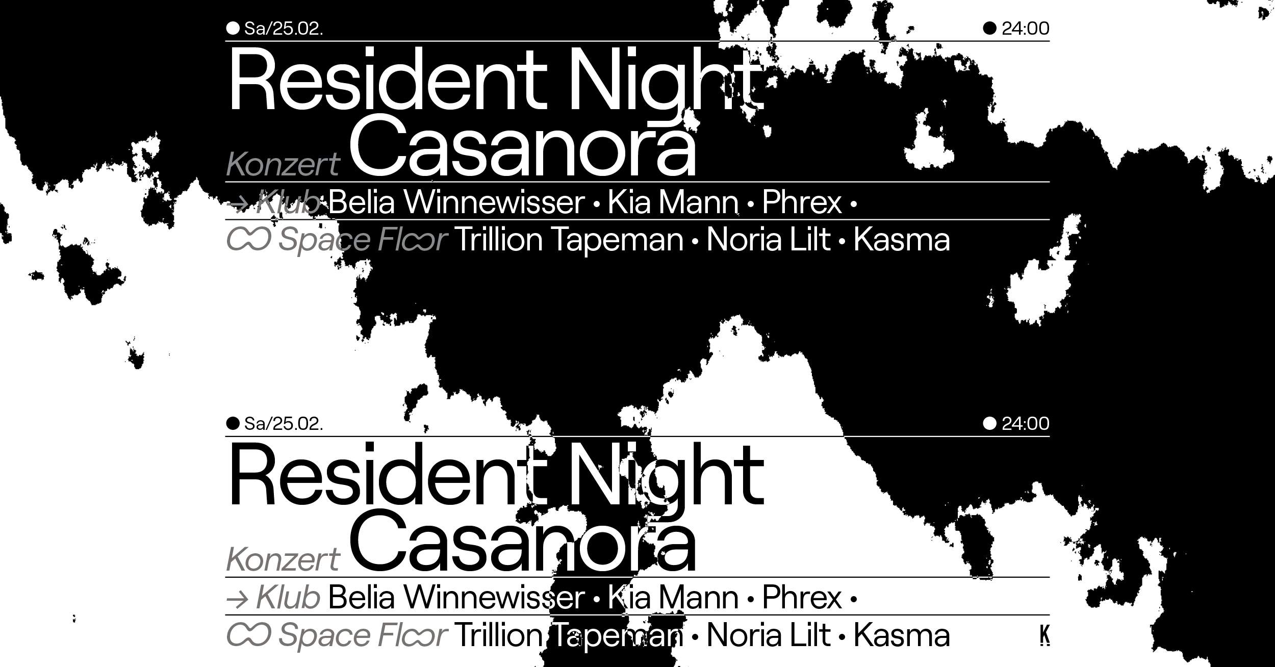 Resident Night / Konzert: Casanora - フライヤー表