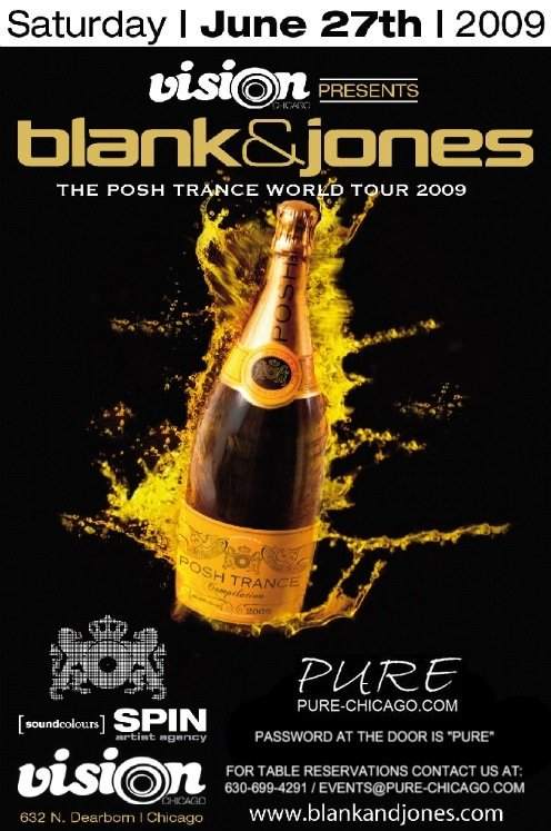 Pure Chicago Presents Blank & Jones - フライヤー表
