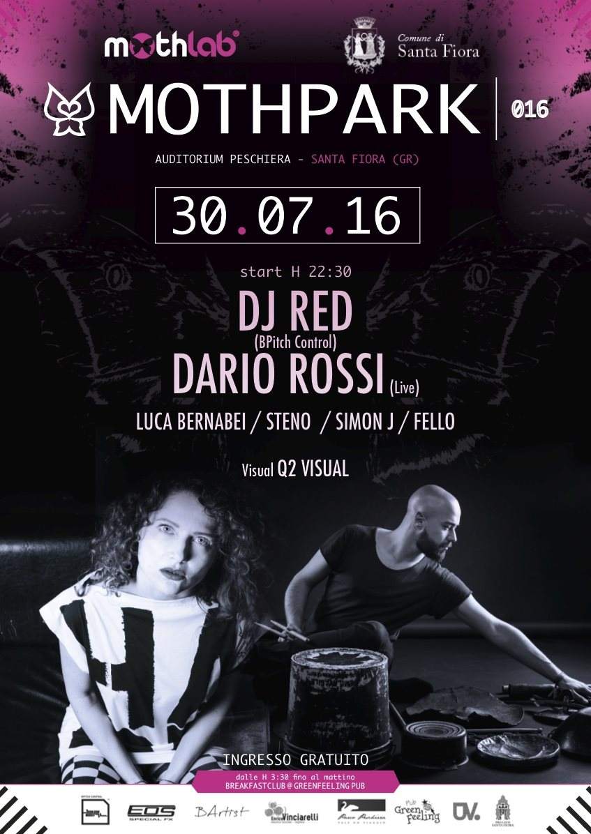 Mothpark 016 w / DJ Red & Dario Rossi - フライヤー表