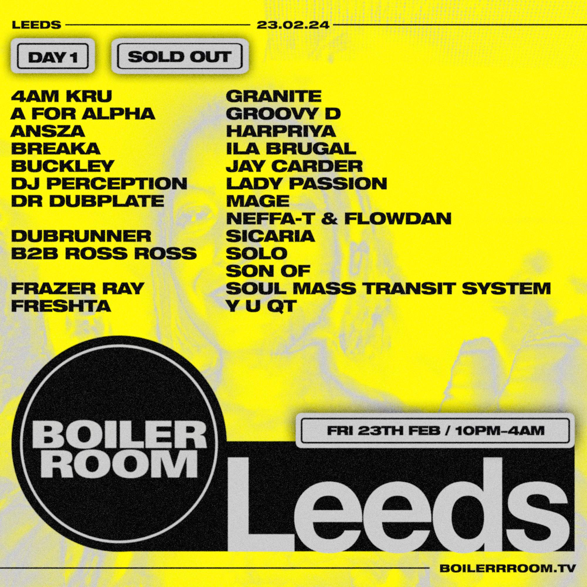 Boiler Room: Leeds | Friday - Página frontal