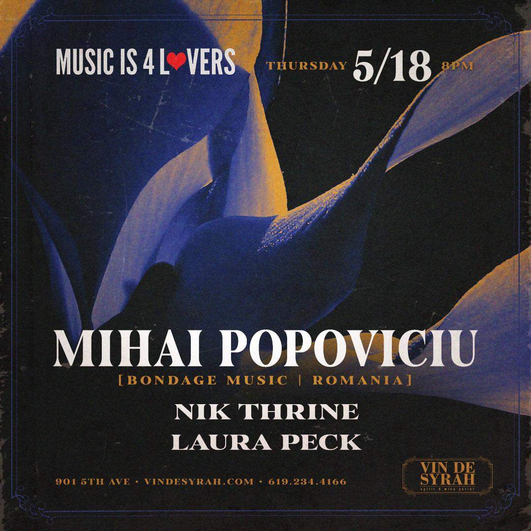Mihai Popoviciu [Bondage Music - Romania] at Vin de Syrah - NO COVER - フライヤー表